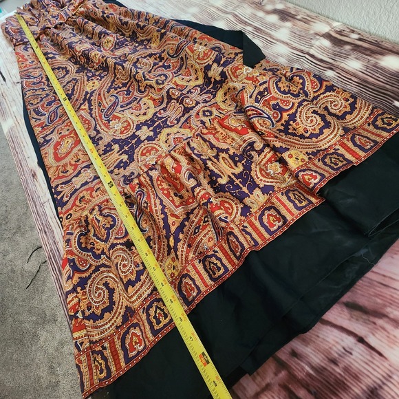 The Limited Boho Maxi Dress Hippie Paisley Festival 70s Flowy Tiered Floral Sz 0 - Picture 13 of 13